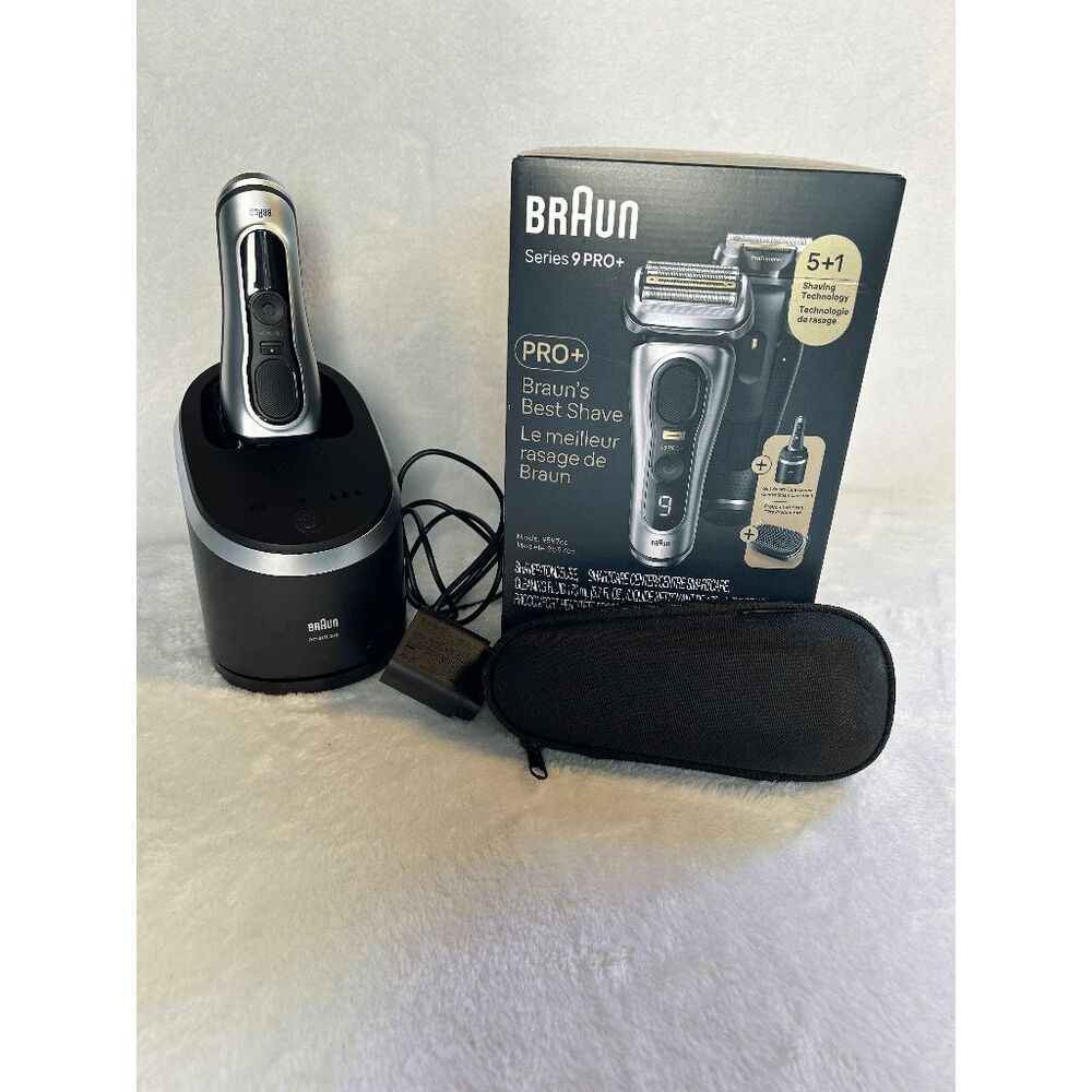 Braun Series 9 PRO+ Electric Shaver w/ Cleaning Base and Charger 6 in 1 Razor - Picture 5 of 12
